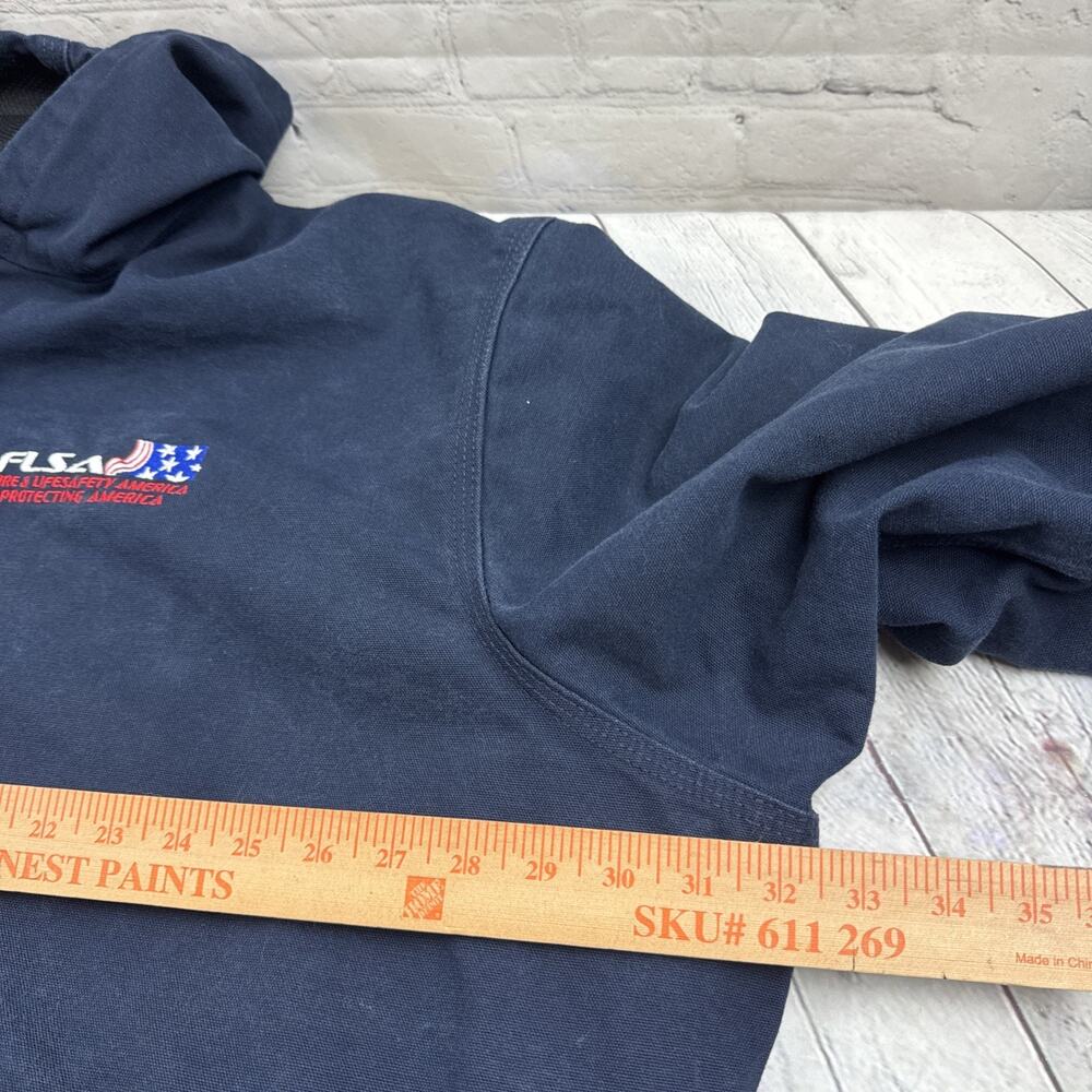 Carhartt Blue Helmets to Hardhats Jacket Men's‎ 3XL lined J131-DNY FLSA USA - Picture 12 of 12